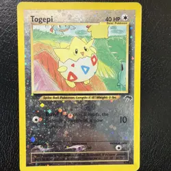 Pokemon Togepi Reverse Holo Foil Card #4/18 Southern Islands HP/DMG With Swirl🌀 - Image 3