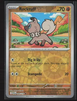 Rockruff Common SV09: Journey Together 084/159 NM Pokemon Card Reverse Holo - Image 1