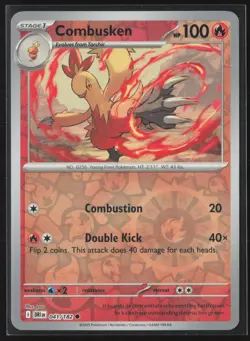 Combusken Common SV10: Destined Rivals 041/182 NM Pokemon Card Reverse Holo - Image 1