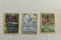 Pokemon Card Lot: Dark Ariados, Dark Gloom, Whismur Crystal Guardians Stamped - Image 1