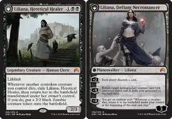 Liliana, Heretical Healer / Liliana, Defiant Necromancer Magic Origins Near Mint - Image 1