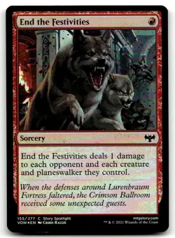 MTG End the Festivities FOIL C Innistrad: Crimson Vow 155 LP - Image 1