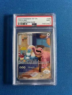 PSA 9 Lickitung 180/162 Temporal Forces Illstration Rare Pokemon Card - Image 1