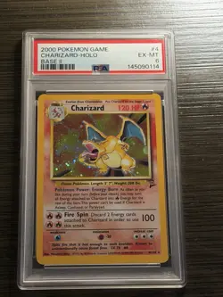 Pokemon TCG Charizard Base Set 2 Holo Rare Card 4/130 PSA 6 - Image 1