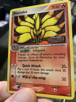 Pokemon Power Keepers Ninetales 19/108 Stamped Reverse Holo, MP - Image 1