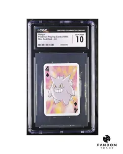 CGC 10 GEM MINT Gengar Mini Playing Card Pokemon Mini Red Deck 4 of Spades - Image 1