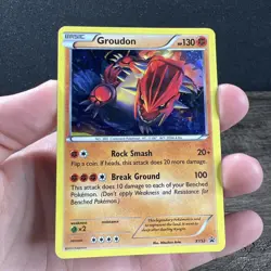 Groudon XY52 Black Star Promo Holo Pokemon Card MP - Image 1