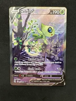 Celebi V (Alternate Full Art) 245/264 Swsh08: Fusion Strike Holo Pokemon - Image 1