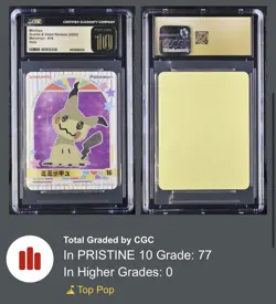 Pokemon 2023 Marumiya Scarlet & Violet Prism Holo Mimikyu CGC Pristine 10 ✨ - Image 2