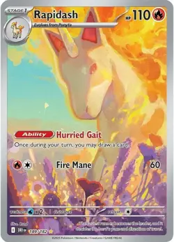 Lightly Played Rapidash - 189/182 - Illustration Rare Pokemon Destined Rivals - Image 1