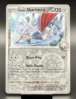 Pokemon Steven's Skarmory 142/182 Reverse Holo Destined Rivals TCG NM - Image 1