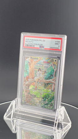 2025 POKEMON PFL EN-PHANTASMAL FLAMES ILLUSTRATION RARE #106 MEOWTH PSA 9 - Image 2