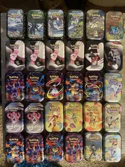 POKEMON MINI TINS “EMPTY” Lot-of-30 Mixed Sets :: SF,ME,B&W,151,PF,CZ,XY - Image 1
