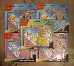 5 Pokemon TCG Prismatic Evolutions Tech Sticker Collection Set Lot Of 5 Sealed - Image 1