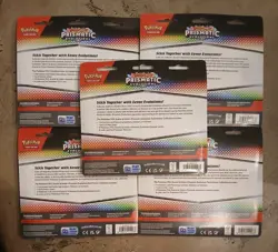 5 Pokemon TCG Prismatic Evolutions Tech Sticker Collection Set Lot Of 5 Sealed - Image 2