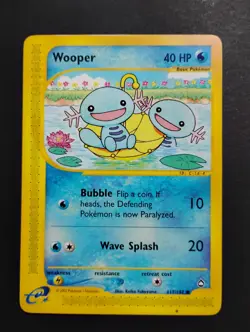 Wooper 117/147 Aquapolis Non-Holo NM Vintage Pokemon Card 2002 - Image 1