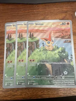 3x Pokemon Victini 208 JUMBO CARD Black Star Promo Black And White TCG Brand New - Image 1
