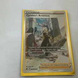 Pokemon Cynthia's Ambition Ultra Rare Full Art Holo Crown Zenith GG60/GG70 Card - Image 3