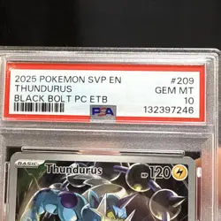 Thundurus - 209 (Pokemon Center Exclusive) Promo Card Black Bolt PSA 10 - Image 4