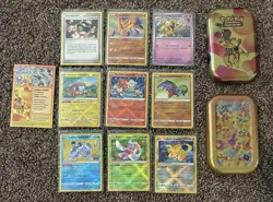 Pokemon Card Lot - 6 Radiant - 1 Vintage - 1 Amazing Rare - JP Kadabra - Tin - Image 1