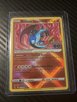 Pokemon Go Radiant Charizard Holo TCG Card 011/078 NM Condition - Image 1