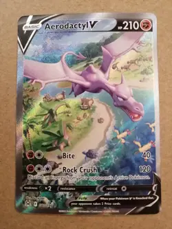 Aerodactyl V Alt Art 180/196 Pokemon Card - Sword & Shield Lost Origin -NM - Image 1