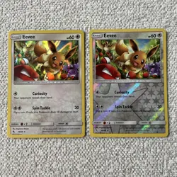 Pokemon TCG Eevee Cards Holo & Reverse Holo 48/68 Hidden Fates LP/NM 2019 - Image 1