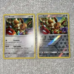 Pokemon TCG Eevee Cards Holo & Reverse Holo 48/68 Hidden Fates LP/NM 2019 - Image 2