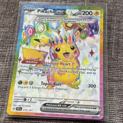 Pokemon Cards Pikachu ex 219/191 Surging Sparks Ultra Rare - Image 1