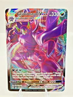 C506 POKEMON TCG GRIMMSNARL VMAX NM CARD HOLO #115 DARKNESS ABLAZE RARE - Image 1