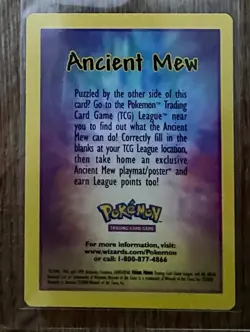 2000 PM Game Promo Ancient Mew 2000 Movie PSA 10 + Ungraded Card Included - Image 3