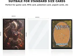 100 MTG Card Sleeves with 100 Inner Sleeves, Textured Back Art Sleeves, Fit Stan - Image 2