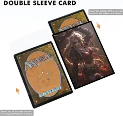 100 MTG Card Sleeves with 100 Inner Sleeves, Textured Back Art Sleeves, Fit Stan - Image 4