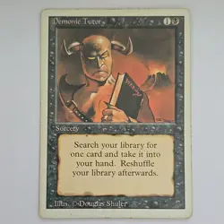 Wizards of the Coast Demonic Tutor Revised Sorcery Black Uncommon English Regul… - Image 1