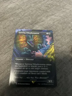 Spitting Dilophosaurus (Borderless) Universes Beyond: Jurassic Park World Mtg - Image 2