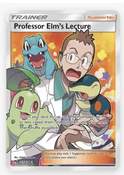 Pokemon TCG Lost Thunder Professor Elm's Lecture Full Art Card 213/214 - Image 1