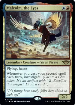 Malcolm, the Eyes FOIL Outlaws of Thunder Junction Magic MTG NM - Image 1