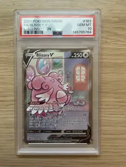 2021 POKEMON SWORD & SHIELD CHILLING REIGN #183 FULL ART/BLISSEY V PSA 10 - Image 1