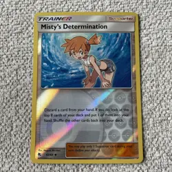 Pokemon TCG Trainer Misty's Determination 62/68 Reverse Holo Hidden Fates LP - Image 1