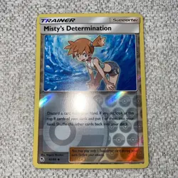 Pokemon TCG Trainer Misty's Determination 62/68 Reverse Holo Hidden Fates LP - Image 2
