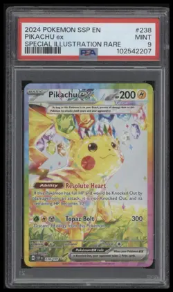 PIKACHU ex 238/191 PSA 9 Special Illustration Rare Surging Sparks Pokemon TCG - Image 1