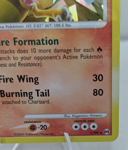 Charizard 1/99 Platinum Arceus Cracked Ice Holo Rare Pokemon Card MP - Image 4