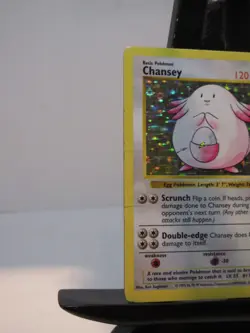 Chansey 3/102 Base Set SHADOWLESS 1999 Holo Rare WOTC Pokemon Card TCG - Image 2