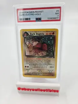 Pokemon Dark Dugtrio Holo 6/82 Team Rocket PSA 7 Near Mint - Image 1