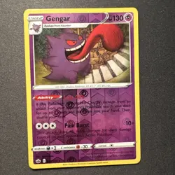 Gengar 057/198 Reverse Holo Rare SWSH06: Chilling Reign Pokemon Card - Image 1