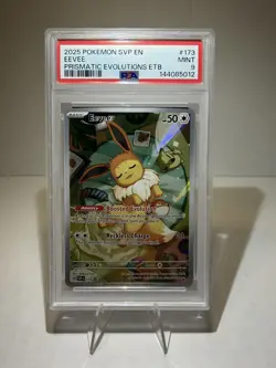 2025 POKEMON SVP EN-SV BLACK STAR PROMO #173 EEVEE PSA 9 - Image 1