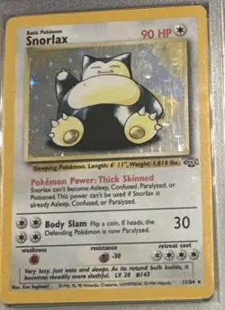 1999 Pokemon Jungle Snorlax Holo Unlimited 11/64 PSA 7 - Image 2