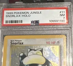 1999 Pokemon Jungle Snorlax Holo Unlimited 11/64 PSA 7 - Image 3