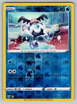 2021 Pokemon TCG Battle Styles NM Galarian Mr. Mime reverse Holo FOIL 34/163 - Image 1