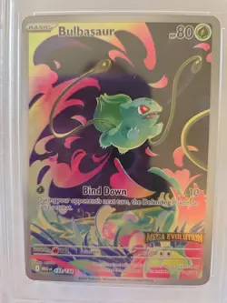 BULBASAUR ENHANCED BSTR BOX TOPPER #133- 2025 POKEMON MEGA EVOLUTIONS- PSA NEAR - Image 2